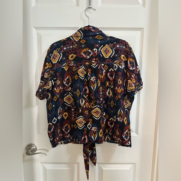 BeachLunchLounge Collection Women’s button-down short sleeve blouse size Large - Picture 6 of 8